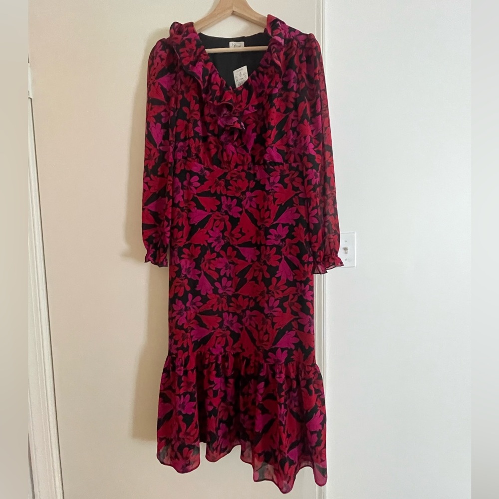 JCrew Floral Midi Dress